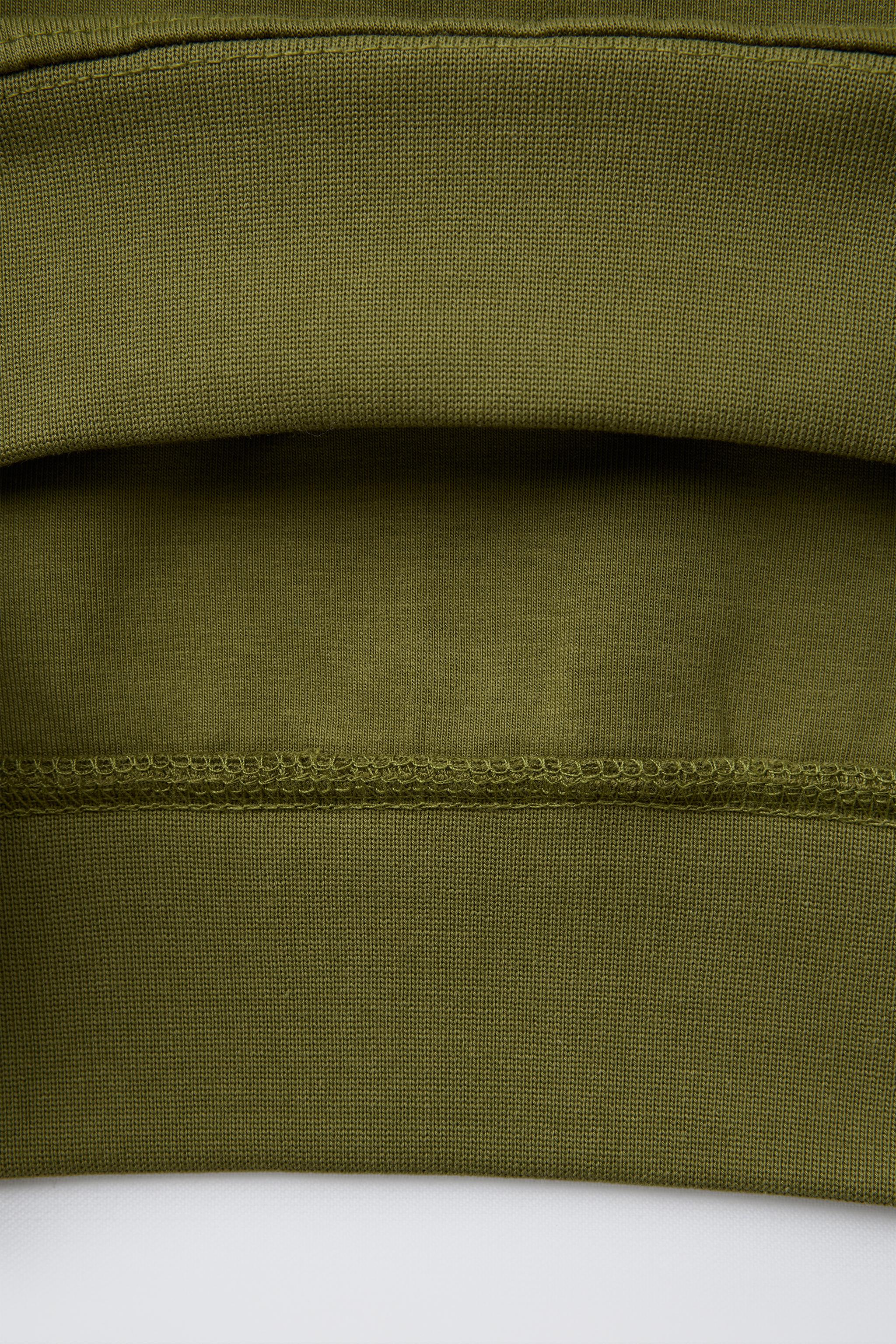 RAISED TEXT SWEATSHIRT - Green | ZARA United States
