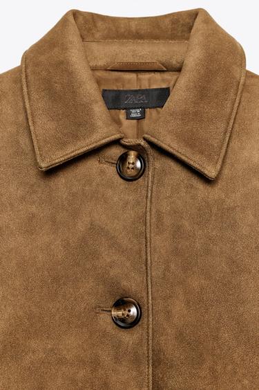 VESTE EFFET DAIM - Marron de Zara - Image 6