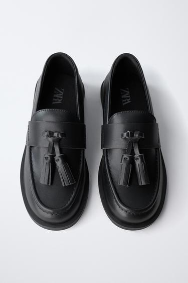 LOAFERS WITH TASSELS - Black by Zara - Image 4