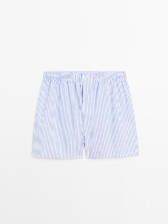 100% cotton striped boxers