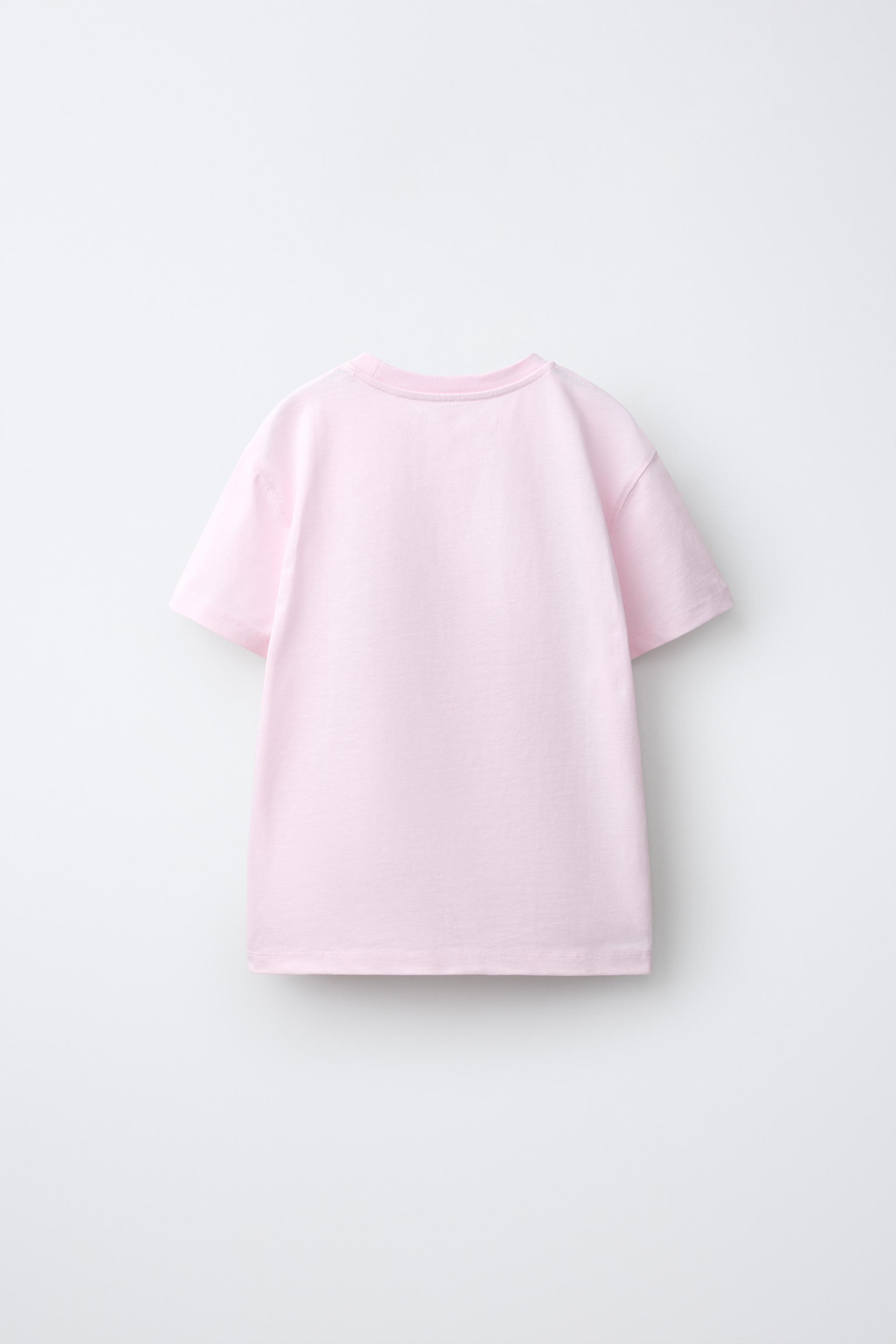 SPARKLY NUMBER T-SHIRT — Pastel pink