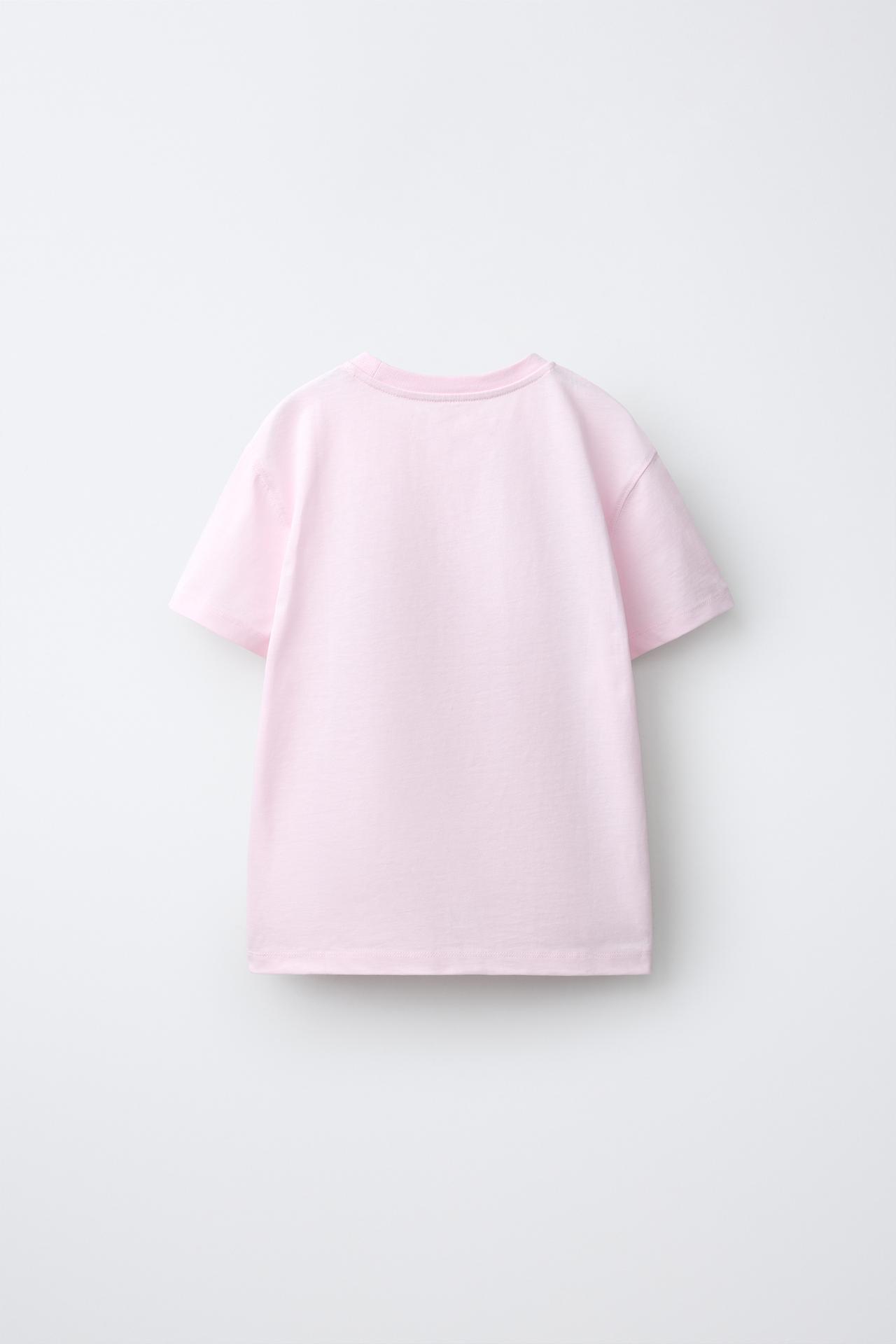 SPARKLY NUMBER T-SHIRT — Pastel pink