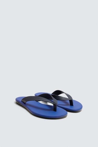LEATHER LIMITED EDITION SANDALS - Bluish by Zara