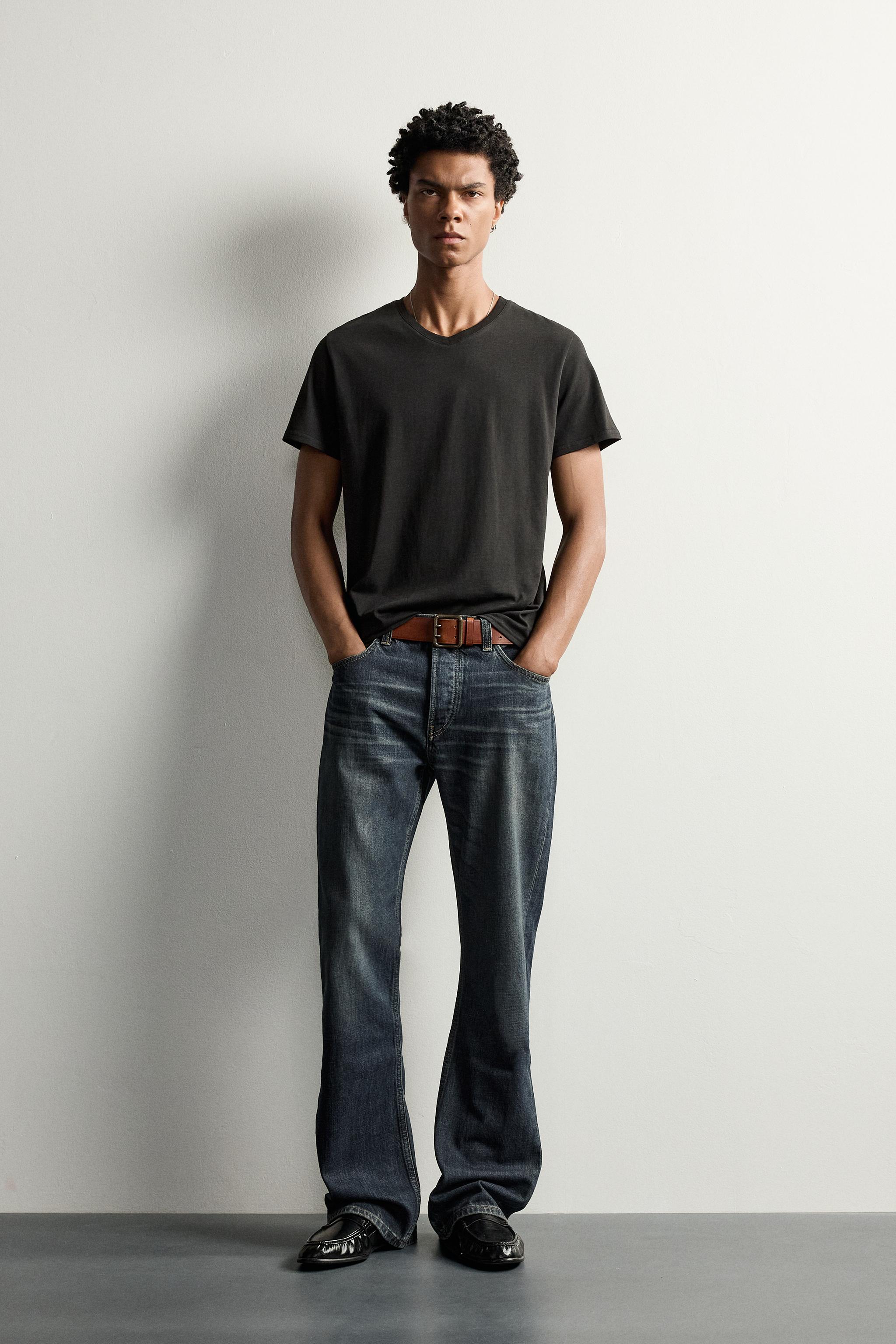 FLARE FIT デニムパンツ - ブルー/グリーン | ZARA Japan / 日本