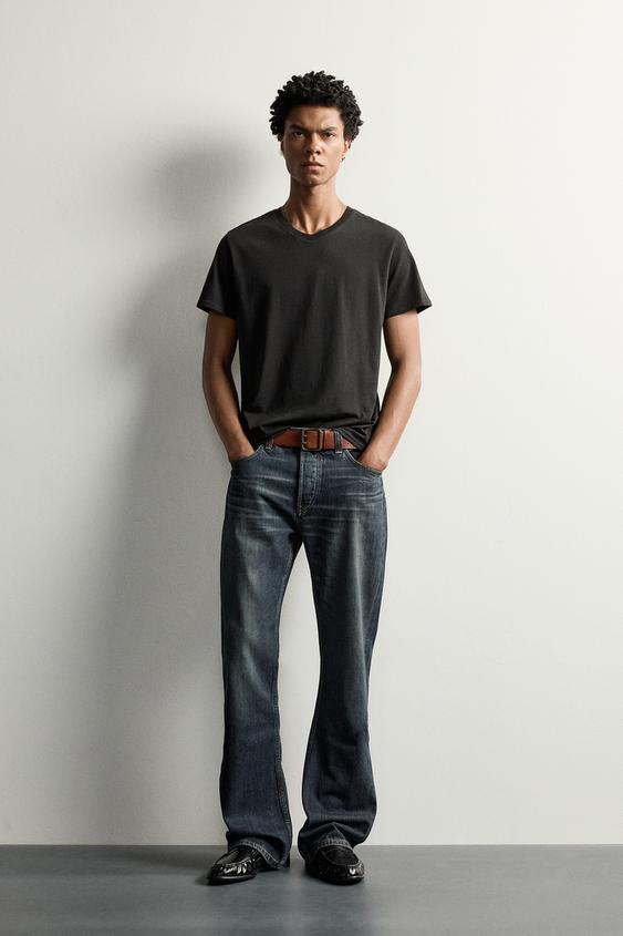 JEANS FLARE FIT - Azul / Verde de Zara - Imagen 0