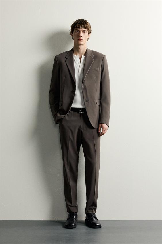 BLAZER DE TERNO SLIM FIT - Marrom da Zara - Imagem 0