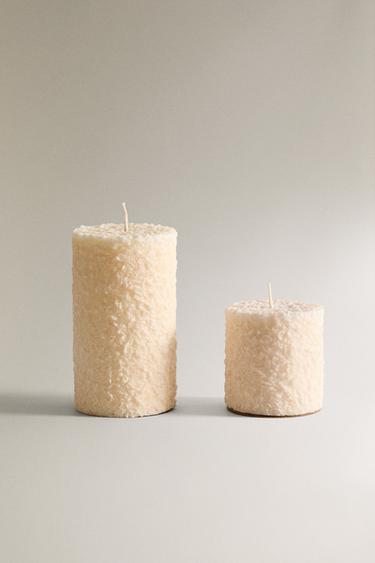 VELA CILÍNDRICA NAVIDAD - Blanco de Zara