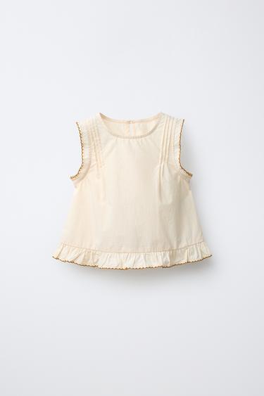 POPLIN TOP - Butter by Zara