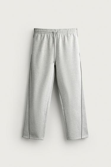 CALÇA JOGGER COMBINADA - Cinza-vigoré da Zara