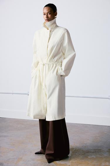 TRENCH OVERSIZE ZW COLLECTION - Branco-marfim da Zara