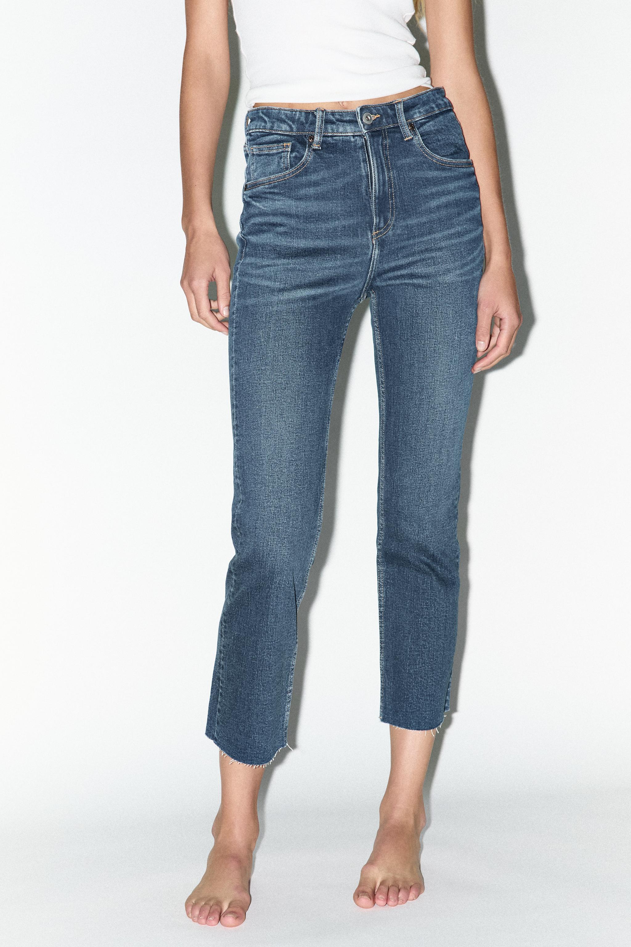 ☆ドイツ発*ZARA*新作*ハイウエストクロップドフレアデニム/B☆ ☆ドイツ発*ZARA*新作*ハイウエストクロップドフレアデニム/T