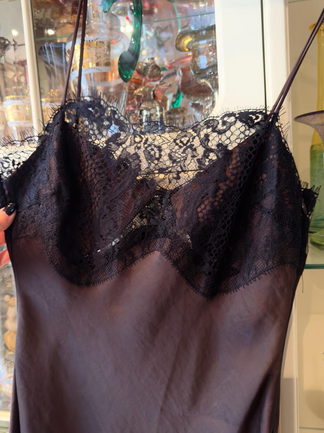 ZW COLLECTION ASYMMETRIC LACE SATIN DRESS - Image 3
