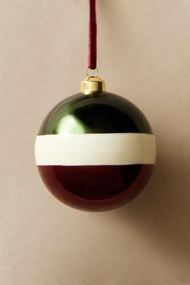 STRIPED CHRISTMAS BAUBLE DECORATION — P 1