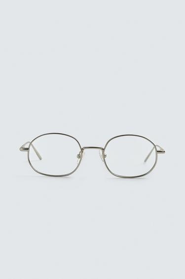 Zara LIMITED EDITION OVAL GLASSES - Silver