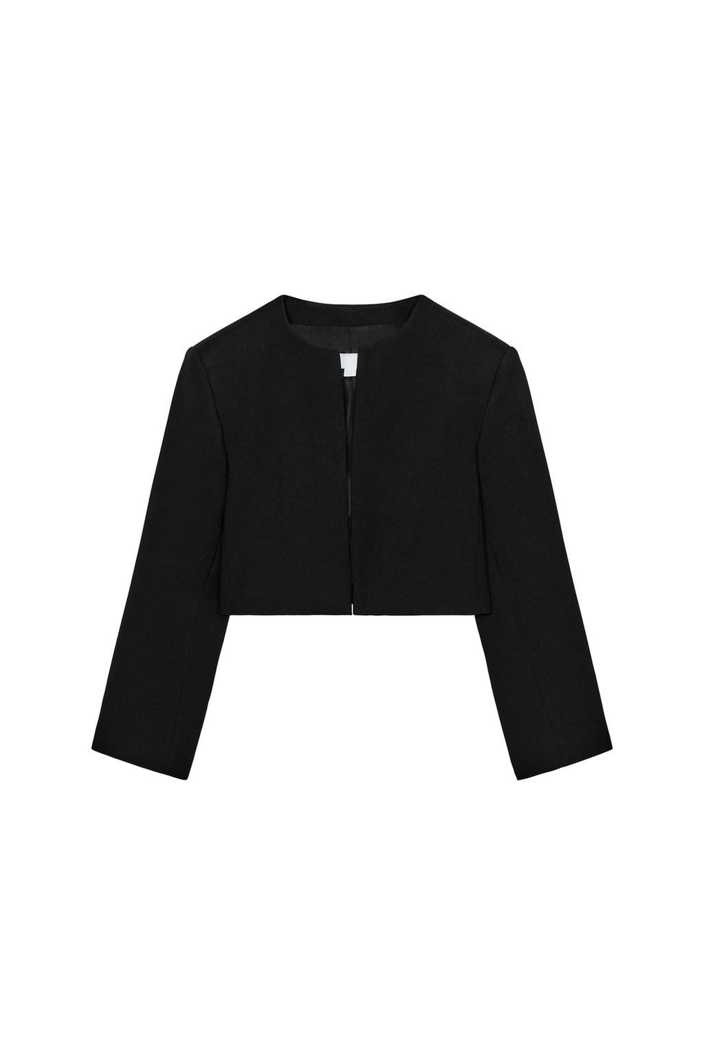 SHORT BLAZER WITH SHOULDER PADS - image 4