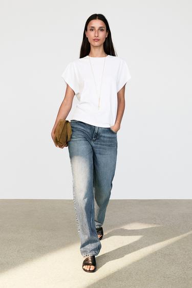 T-shirt manches courtes 100% coton - Blanc de Zara - Image 0