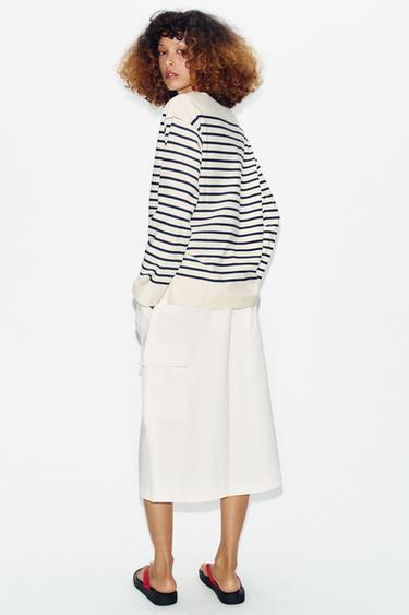 T-SHIRT RAYURES À MANCHES LONGUES - rayures de Zara - Image 3