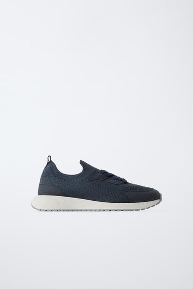 SOCK-STYLE TRAINERS - Navy Blue by Zara