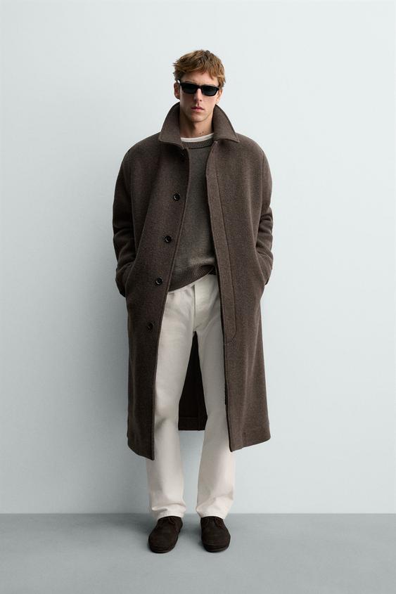 DOUBLE BREASTED MANTECO® WOOL BLEND COAT AARON LEVINE X ZARA
