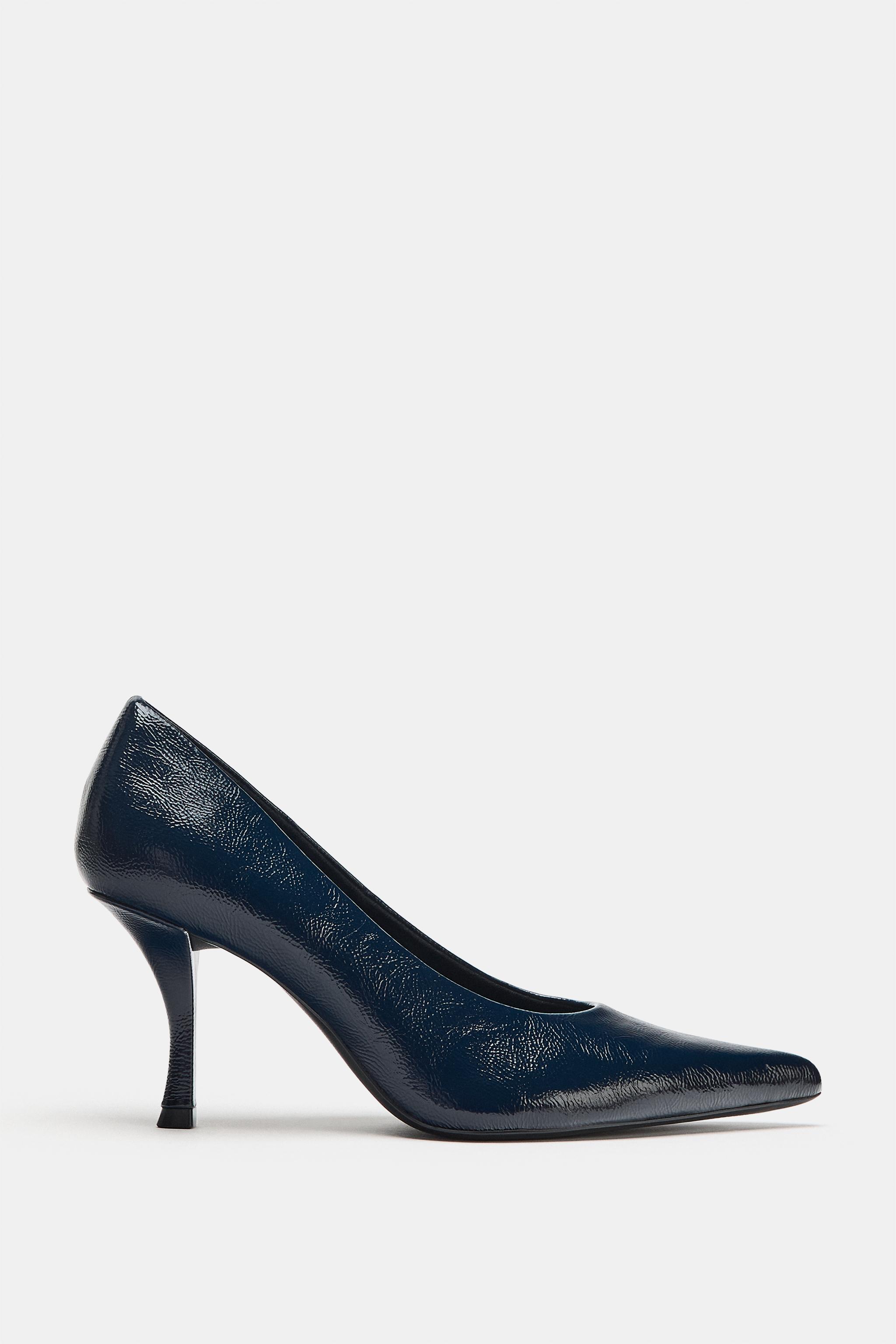 PATENT EFFECT HIGH HEEL SHOES