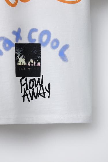 GRAFFITI PRINT T-SHIRT - White by Zara - Image 3