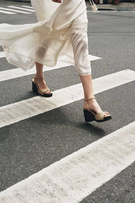 STUDDED SUEDE SANDALS