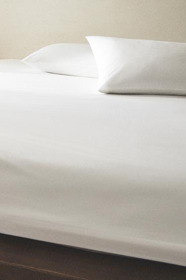 PERCALE DUVET COVER (500 THREAD COUNT) - White by Zara