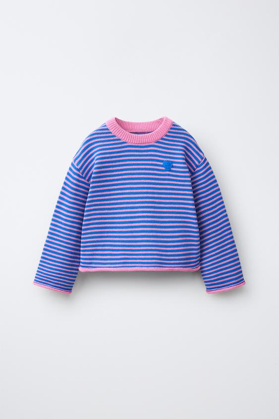 STRICKPULLOVER MIT GESTREIFTEM HERZ - Bunt von Zara - Bild 0