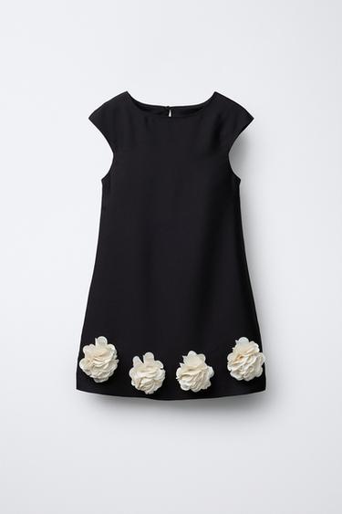 Zara LILLELINE SATIINKLEIT - Must - Pilt 0