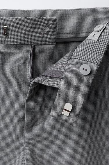 HERRINGBONE FLARED TROUSERS - Grey by Zara - Image 2