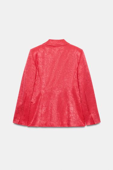 VESTE JACQUARD À ÉPAULETTES - Framboise de Zara - Image 9