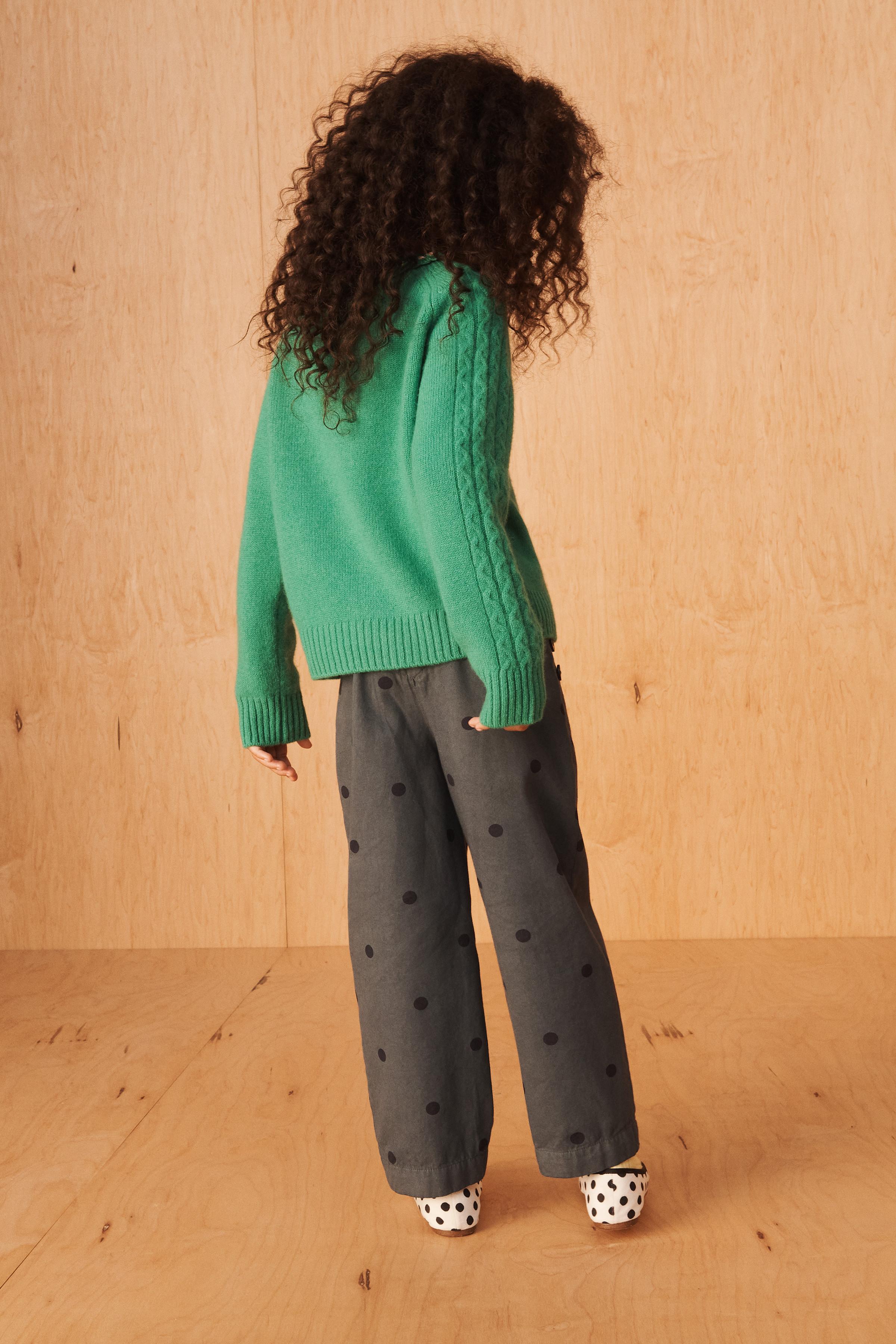 LIMITED EDITION 100% WOOL CROCHET COLLAR SWEATER