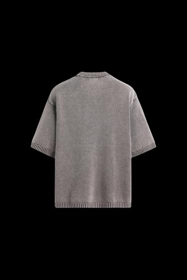 WASHED KNIT T-SHIRT - Lilac by Zara