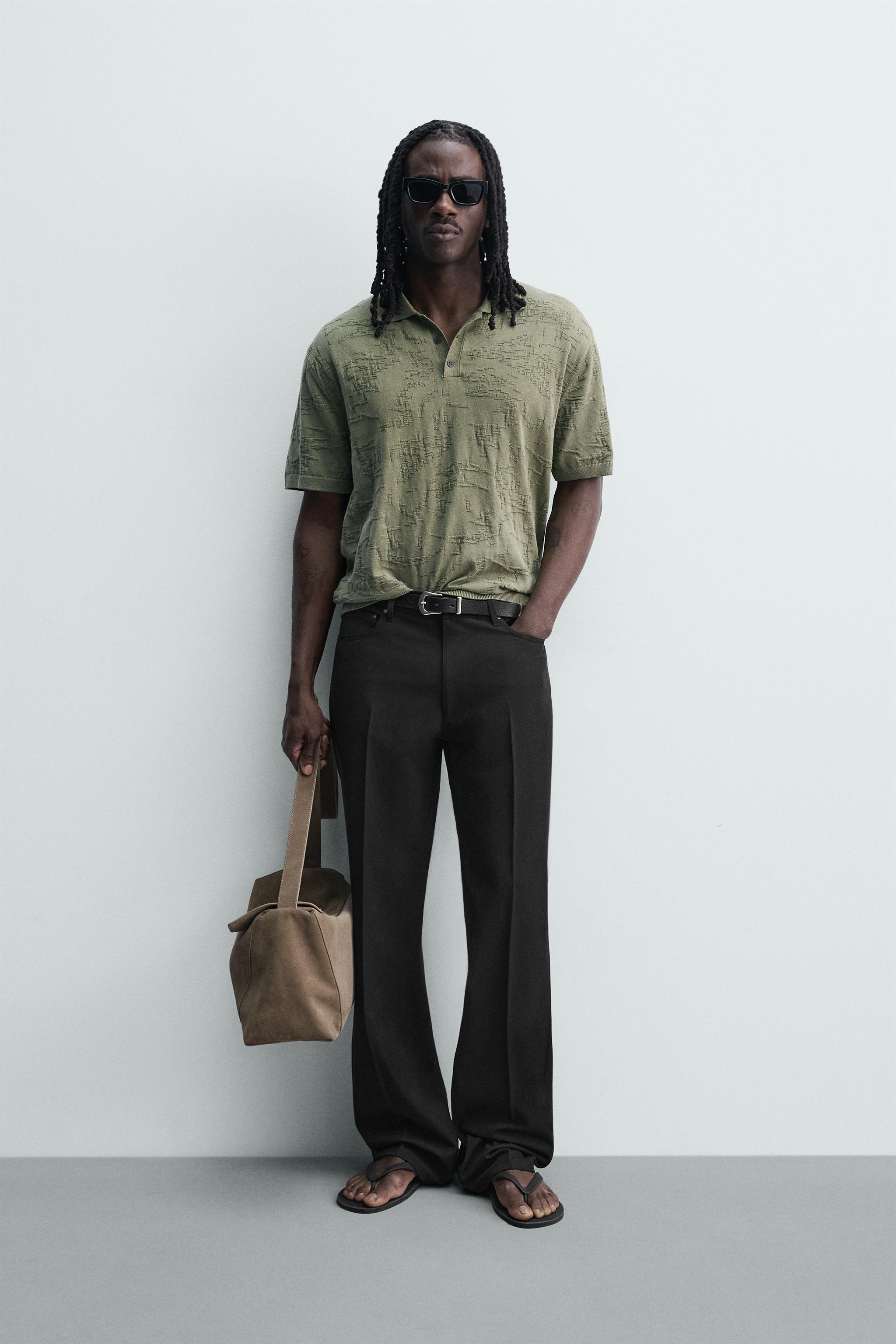 POLO EN MAILLE RELAXED FIT JACQUARD