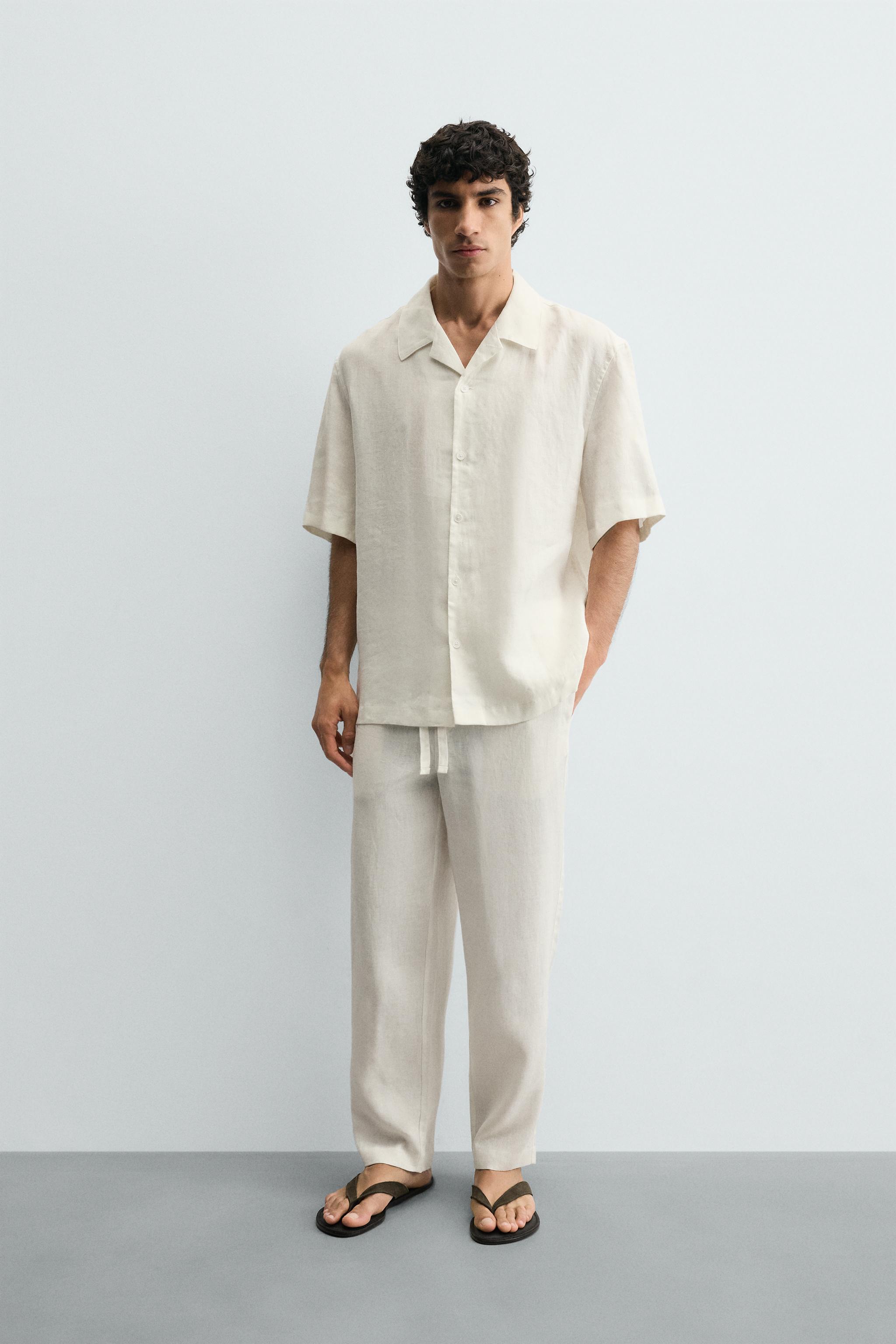 パンツ (ホワイト・白) | メンズ | ZARA 日本