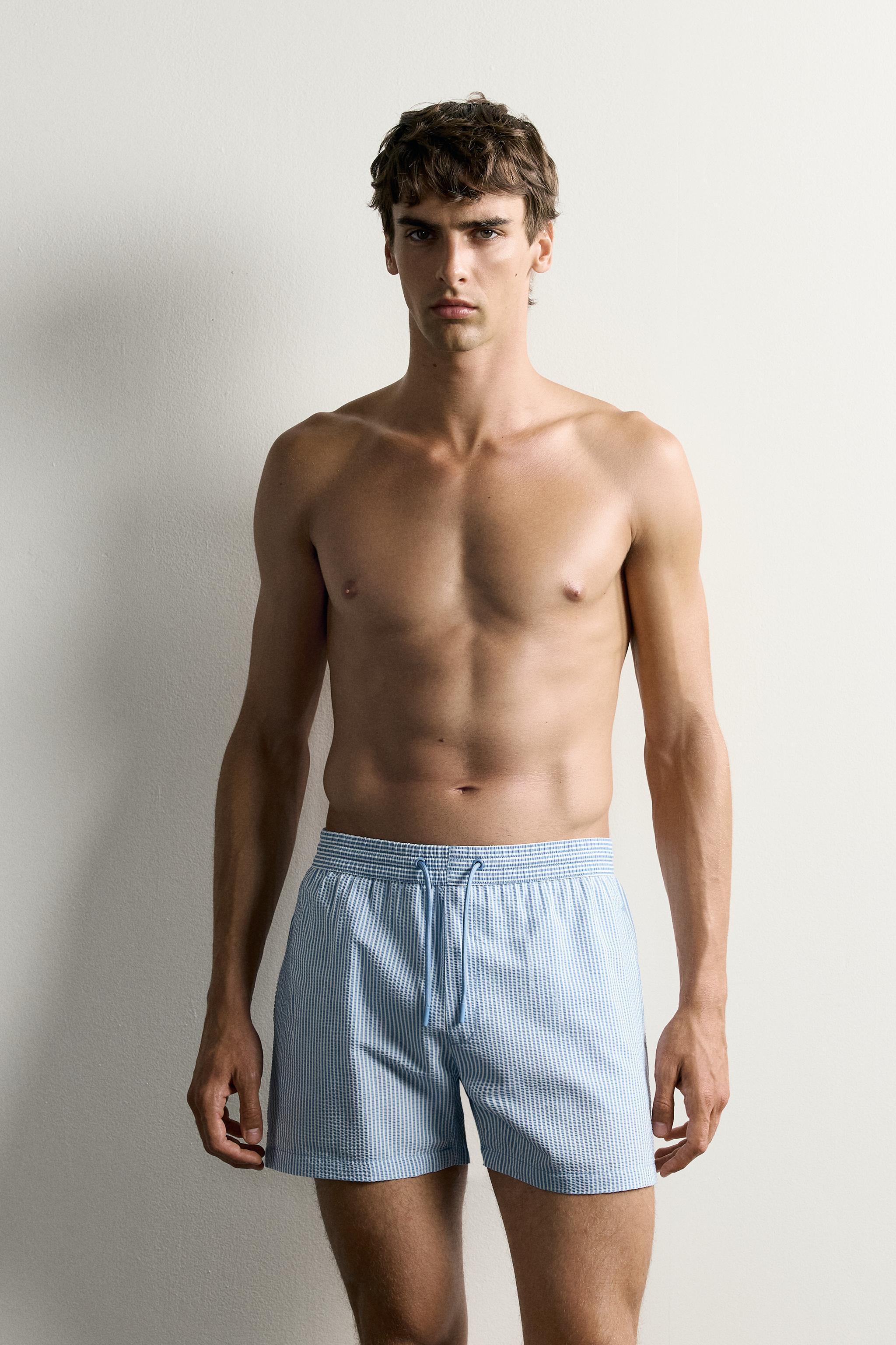 MAILLOT DE BAIN MI-LONG EN SEERSUCKER