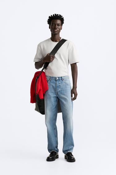 BASIC REGULAR FIT T-SHIRT - Pearl grey by Zara - Image 0