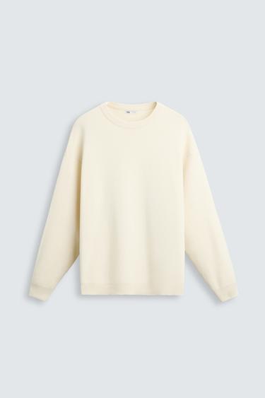 Zara BASIC SOFT SWEATER - Oyster-white