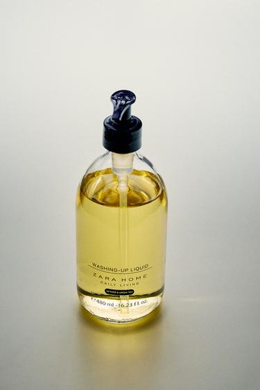 VETIVER & GREEN TEA WASHING UP LIQUID - Olive green by Zara - Image 5