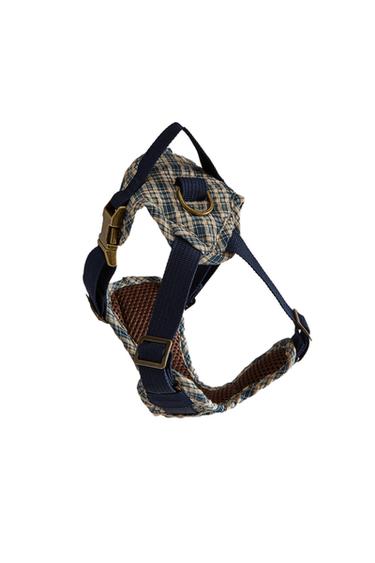 Zara GINGHAM PET HARNESS - 藍色