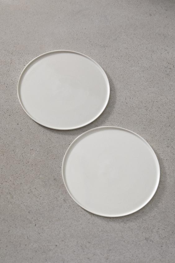 LOT DE 2 - ASSIETTE L - écru-blanc de Zara - Image 0