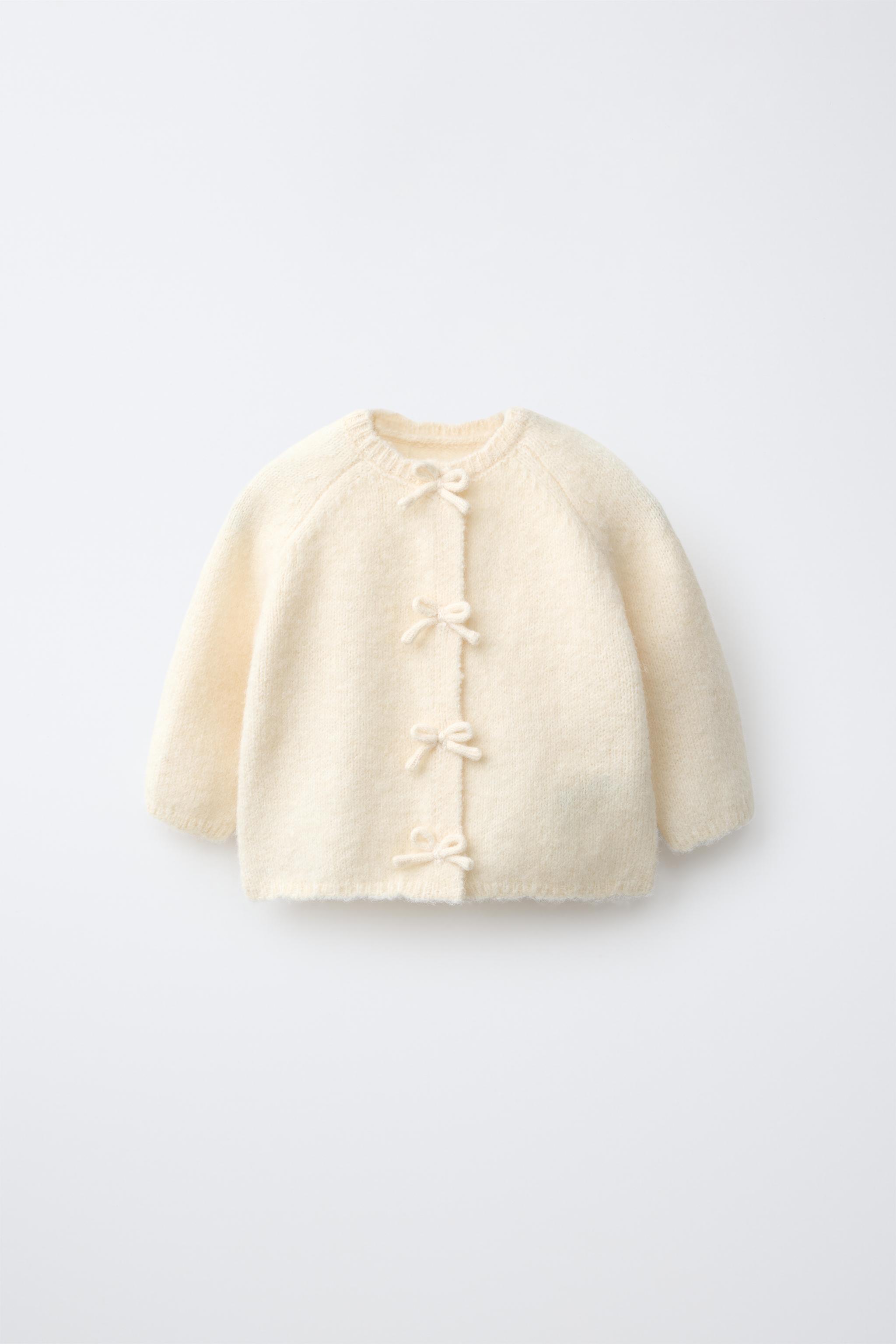 リボン ニットカーディガン - バニラ | ZARA Japan / 日本