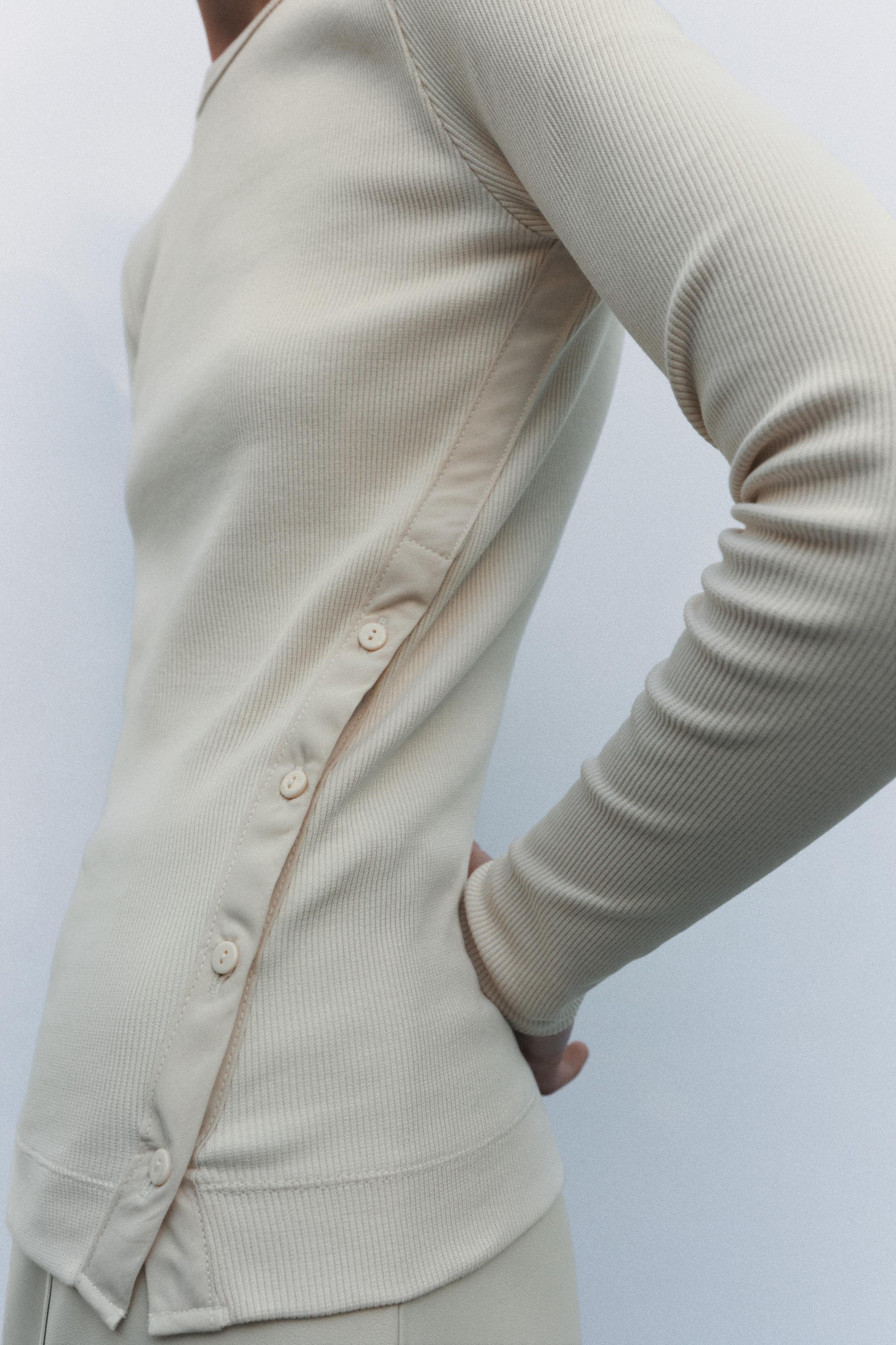 トップス Button Through Ribbed Shirt Est. PAC 1980 Parker Ribbed Button Top | PacSun