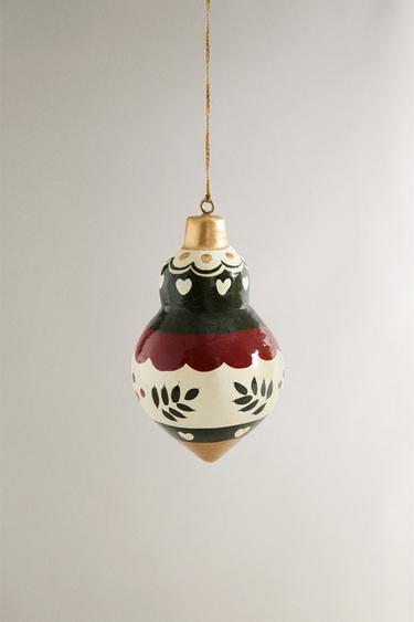 PAPIER-MACHÉ DRUPPELVORMIGE KERSTBOOMHANGER - Multicolour van Zara
