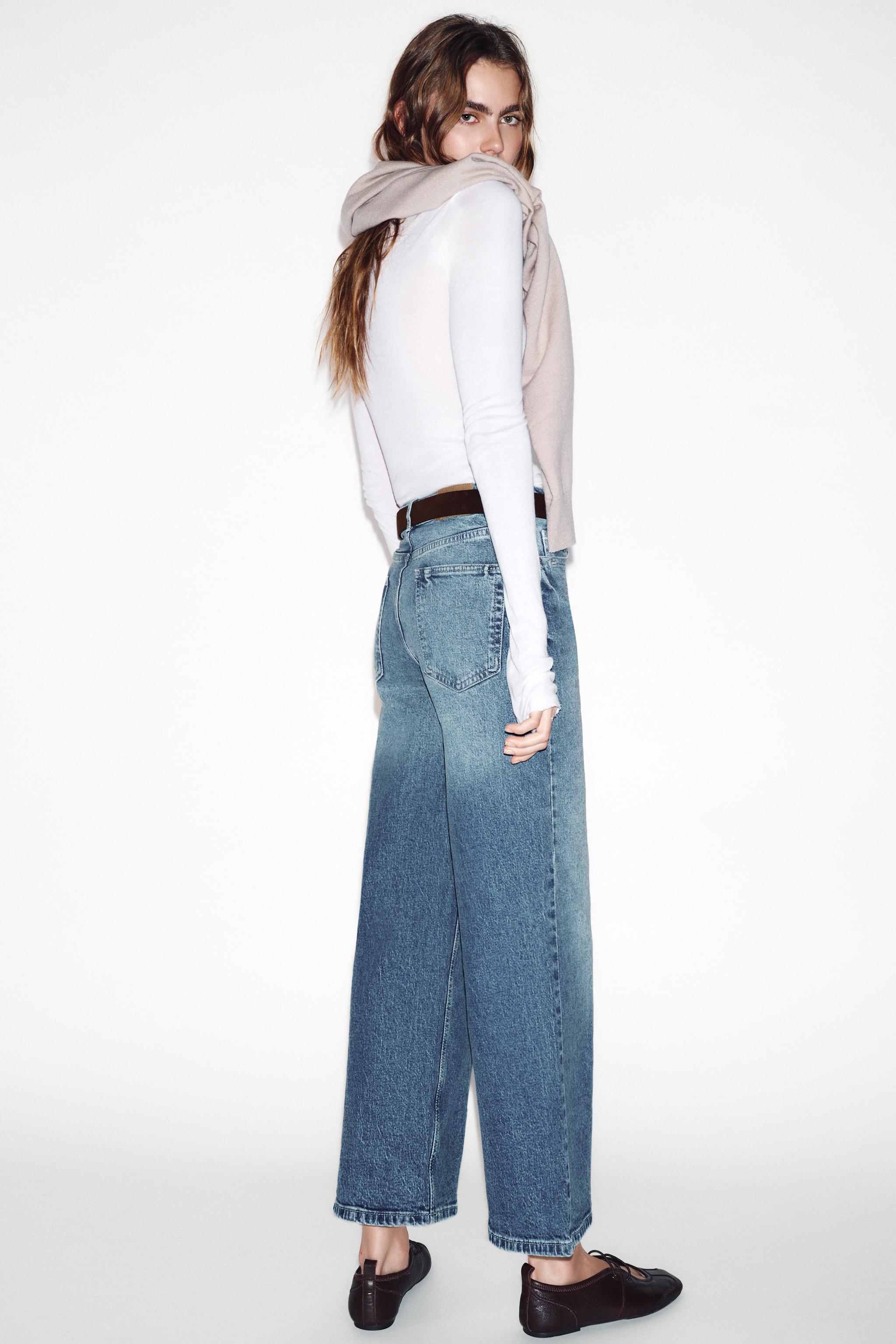 Z1975 HIGH-WAISTED CULOTTE JEANS WITH BELT