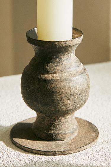 TALL IRON CANDLEHOLDER - Black by Zara - Image 6
