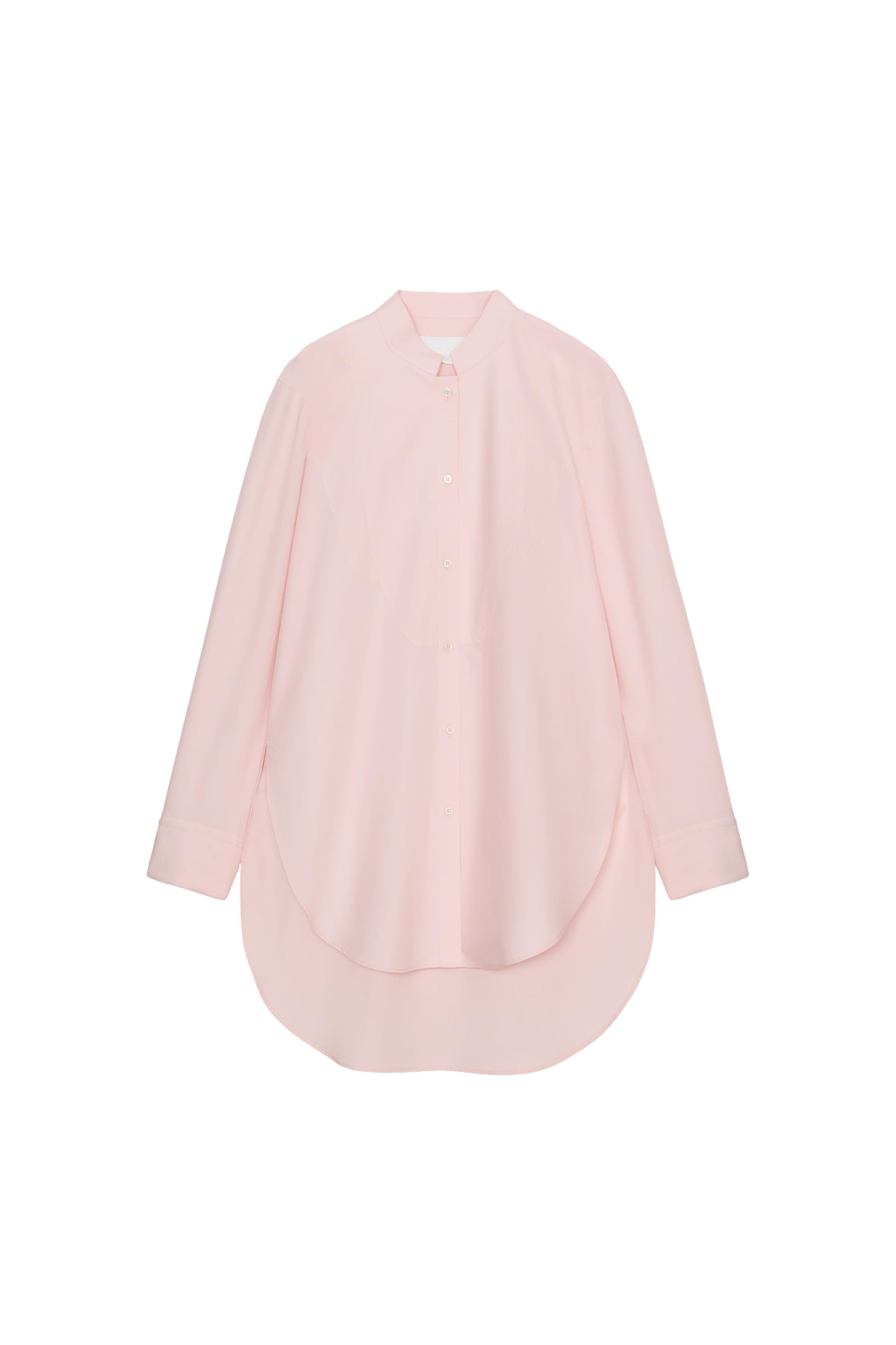 ZW COLLECTION アシンメトリー ポプリンシャツ - ピンク | ZARA Japan 