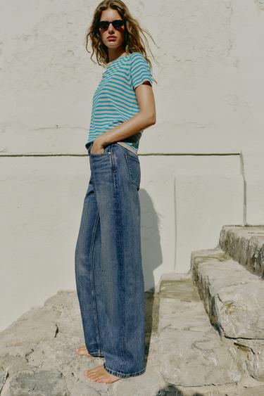JEAN Z1975 DROIT TAILLE HAUTE LONGUEUR LONGUE - Bleu moyen de Zara - Image 2