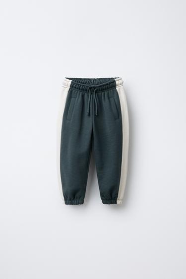 JOGGER TROUSERS WITH SIDE TAPING - Petrol blue by Zara - Image 0