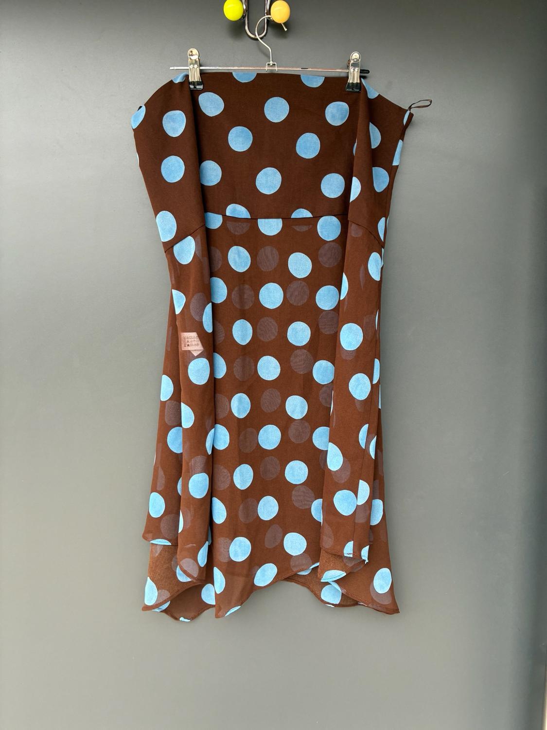 POLKA DOT ASYMMETRIC SKIRT - Image 4